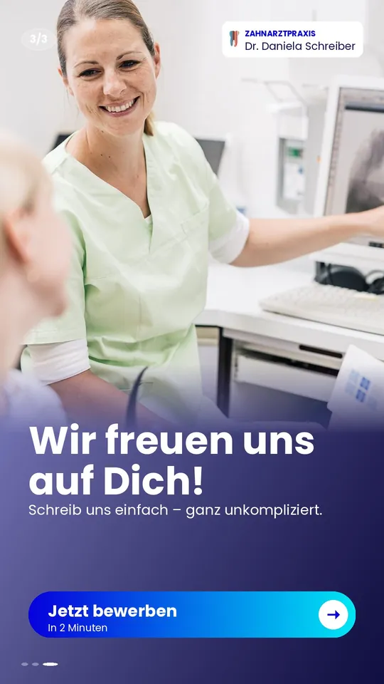 Story-Anzeige der ZFA-Kampagne: Wir freuen uns auf Dich - Jetzt bewerben in 2 Minuten